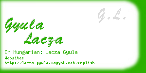 gyula lacza business card